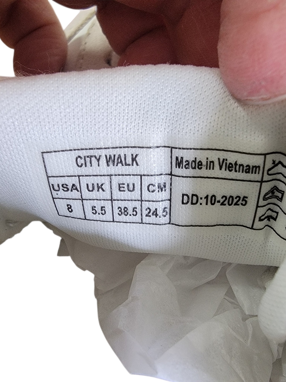 Vionic City Walk White Leather Athletic Sneaker with Black Stripe and Gum Sole - Picture 3 of 11